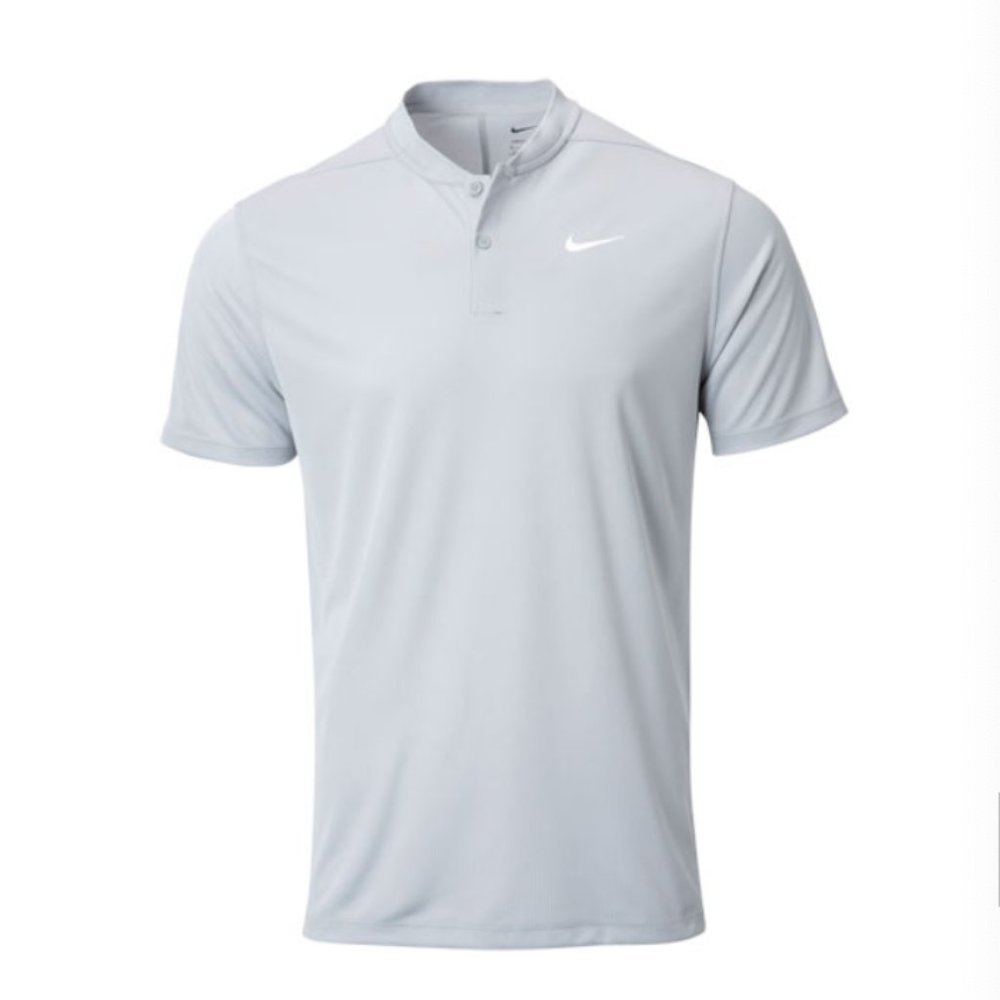 NIKE Men's Victory Blade Golf Polo - Blue/Grey - Large